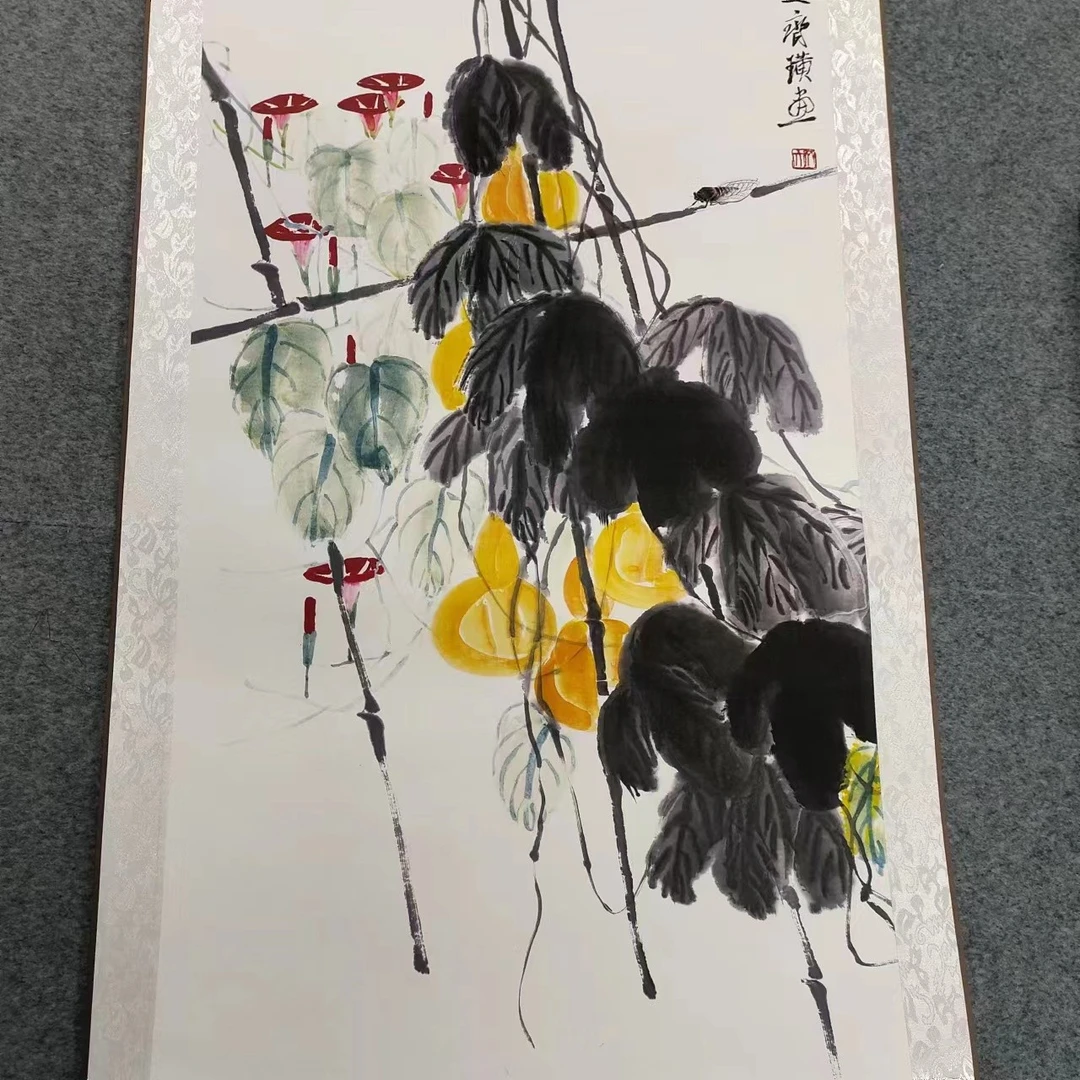 （葫芦）客厅书房茶室国风山水图挂画装饰画艺术微喷