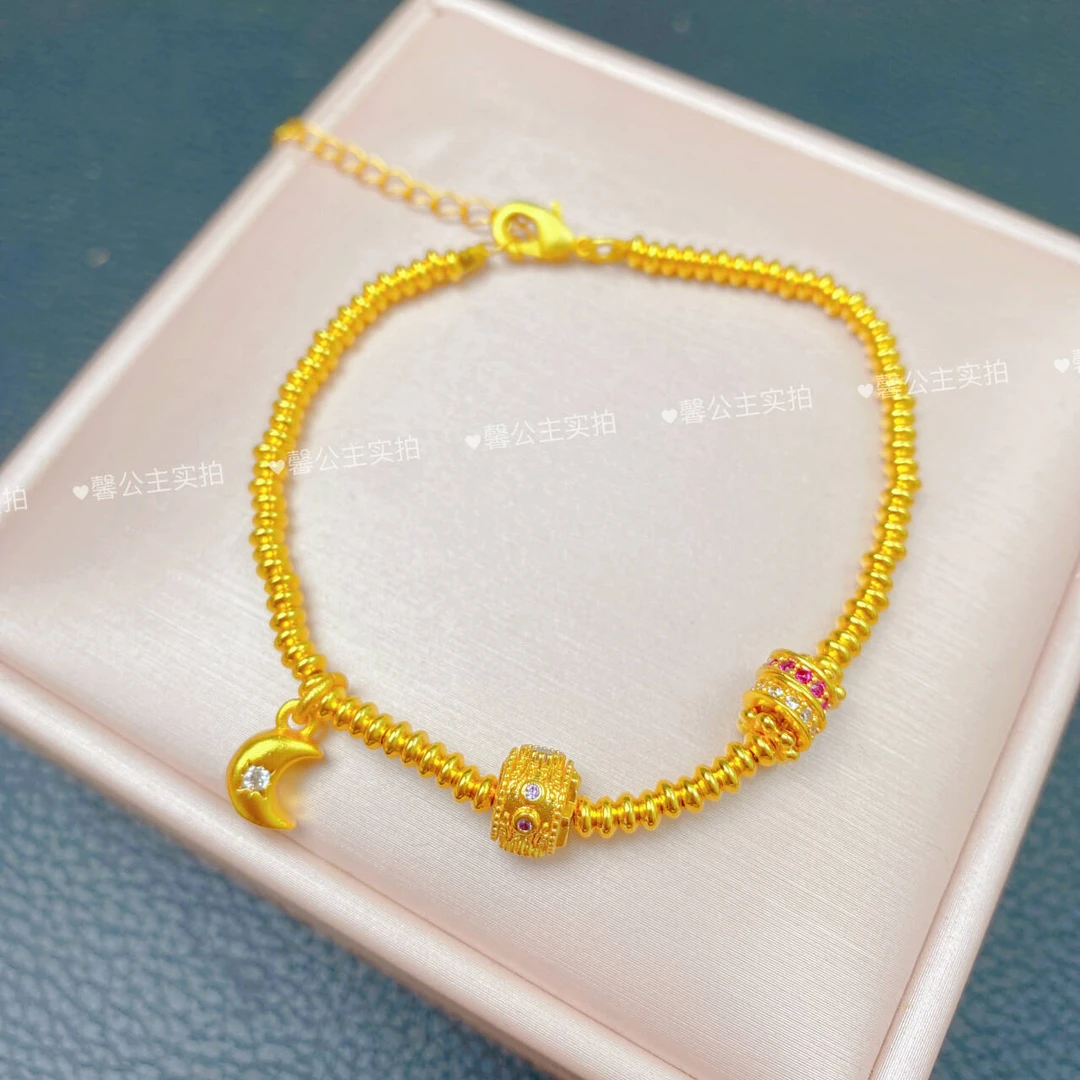 铜合金手链 668【高品质金版碎金手链】新中式国潮风气质手链手串