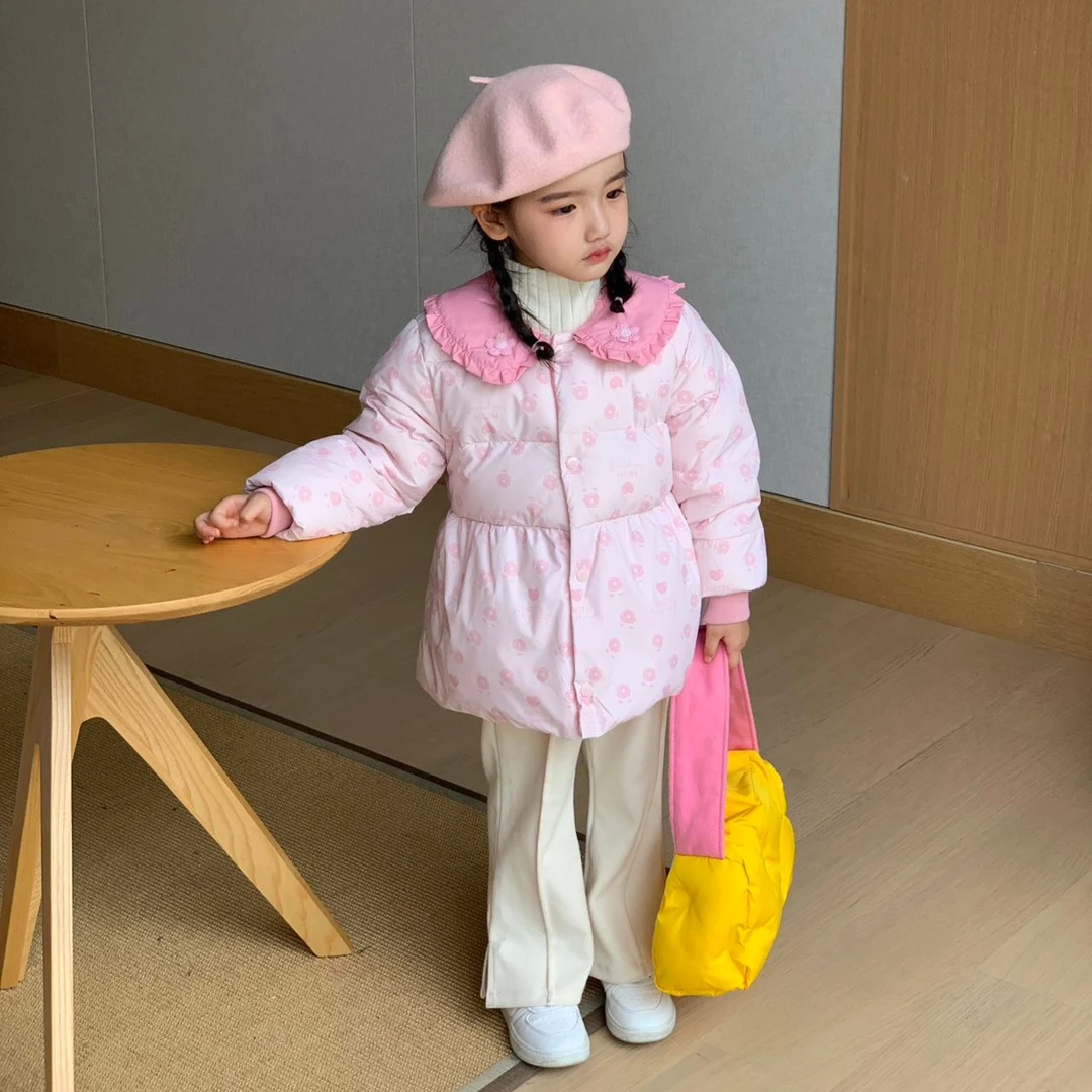 【清库存】公主风女童羽绒服儿童碎花冬季保暖时尚秋冬小童洋气加厚