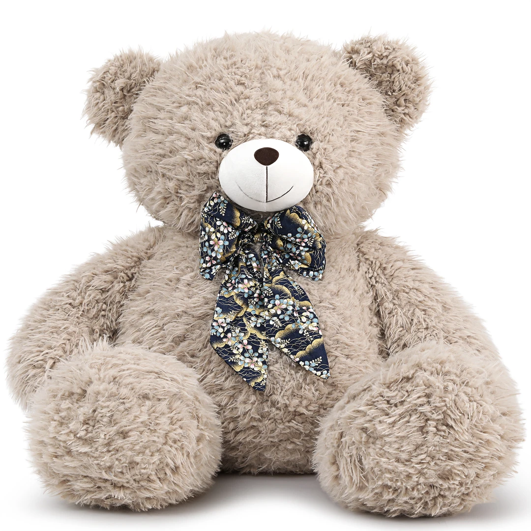 【毛绒甄选】花蝴蝶结刺毛熊褐色-100/120公分