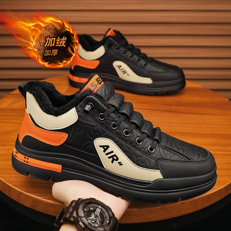 【设计师款】冬季加绒潮鞋2023马丁男鞋厚底增高运动休闲鞋保暖棉鞋