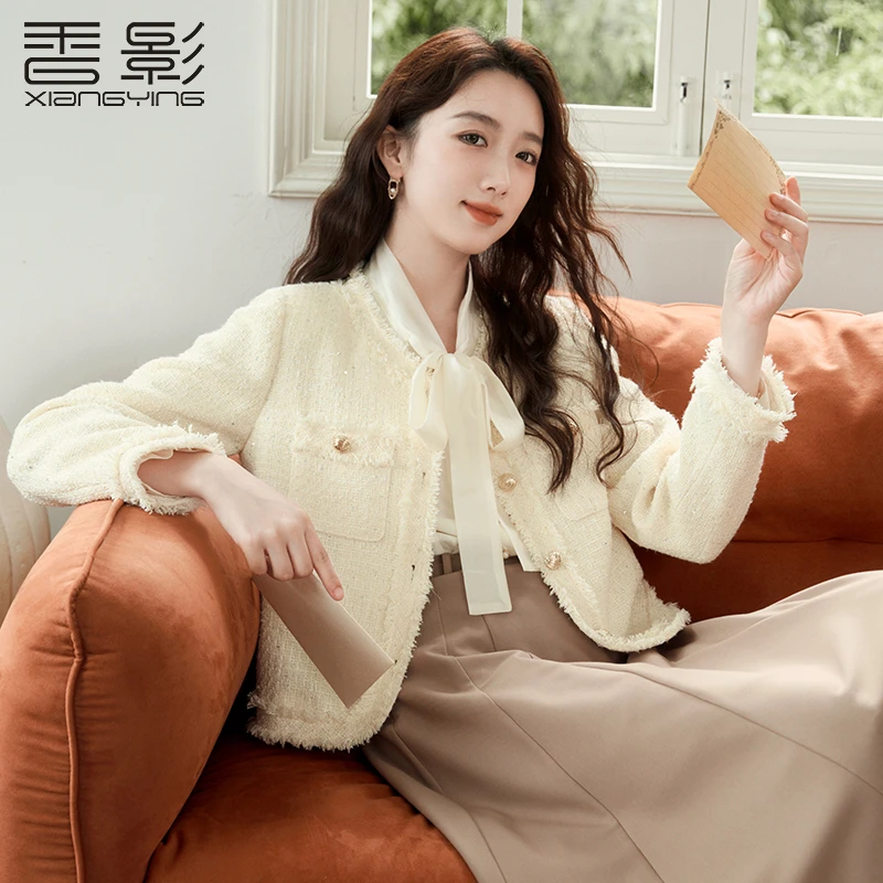 【小余专属】J843079短外套香影小香风外套女短款春秋新款超