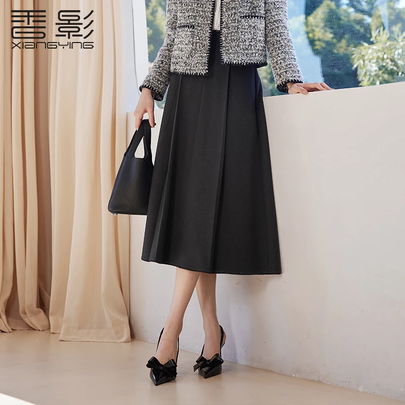 【小余专属】A843284半身裙香影西装半身裙女中长款秋季新款气
