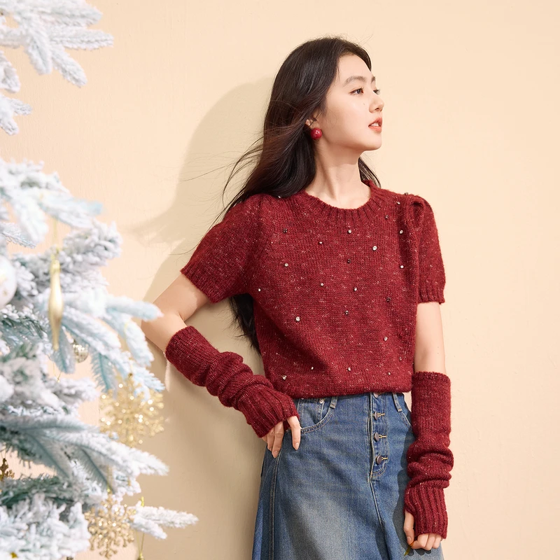 【金拐子专属】N851169毛针织衫香影欧若假日风绝美别致独特毛衣