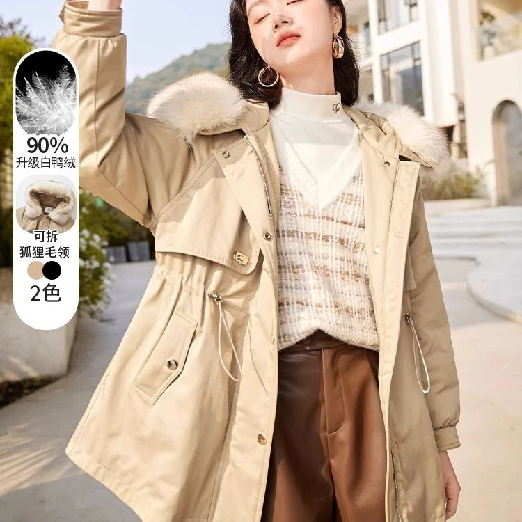 【直播专享】Y634889羽绒服香影【轻热感】白鸭绒派克服女冬