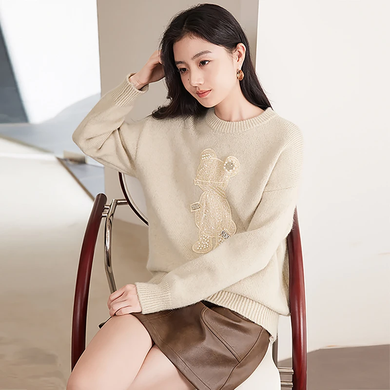 【敬小荣专属】N644757毛针织衫香影针织衫上衣女套头秋冬季新款