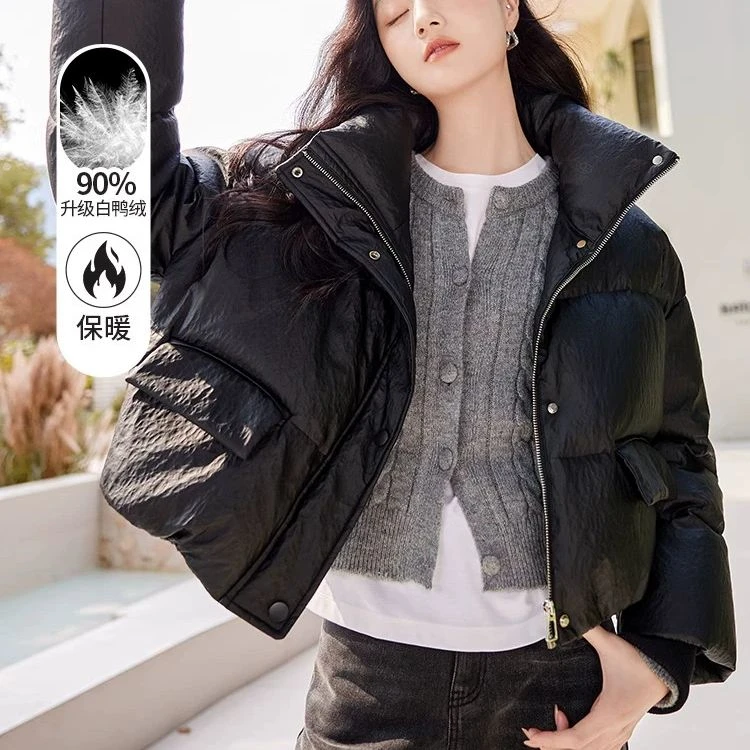 Y634896羽绒服 香影【轻热感】黑色羽绒服女短款2023冬季新款时尚
