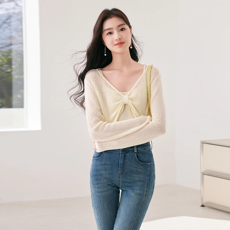 T841249时尚套装 香影休闲百搭2024春秋新款时尚套装薄荷曼波