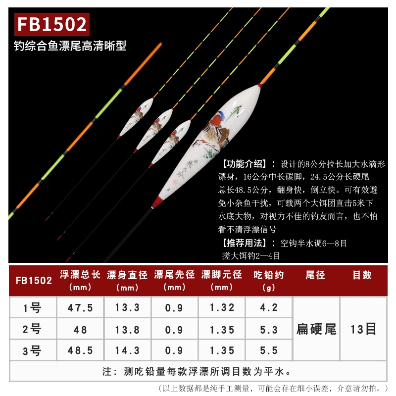 鱼膳房官方直播间飞天吟巴尔衫木15系列浮漂套装