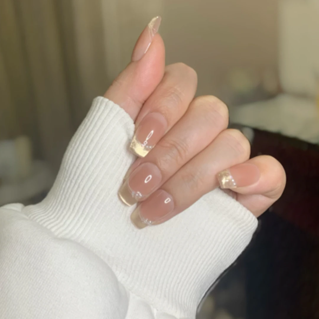 【璀璨星河】秋冬款巨显白小香风氛围感高级千金手绘烟花美甲穿戴甲