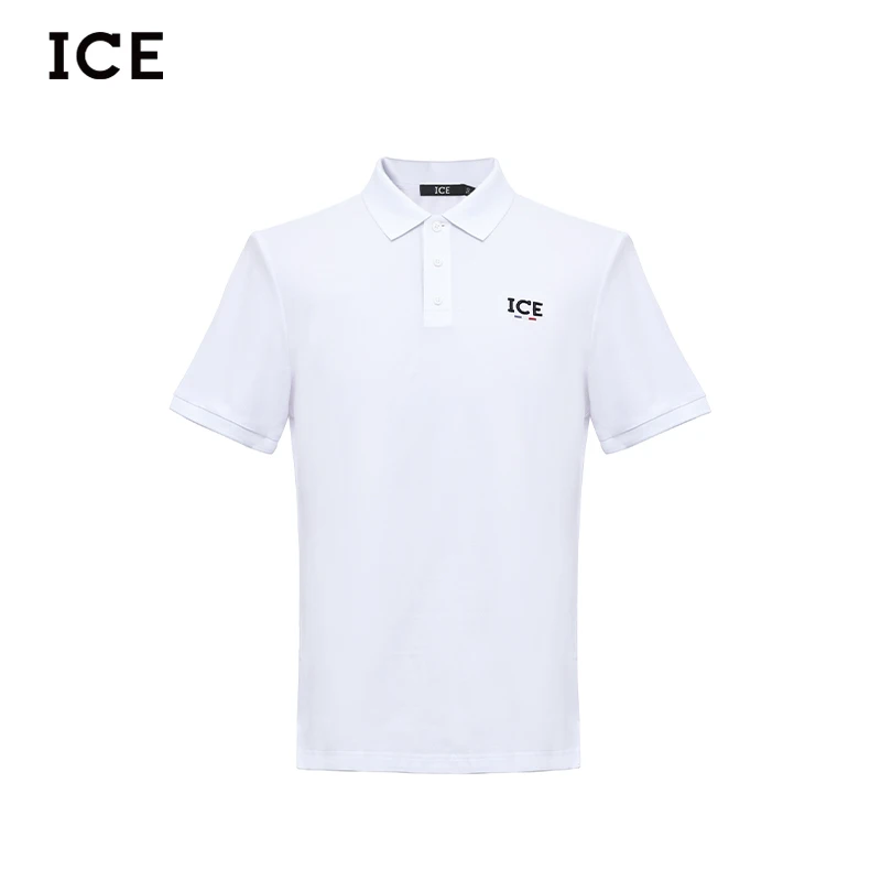 ICE2024新款夏季经典商务休闲男条纹翻领短袖POLO衫 ICE23SS5302
