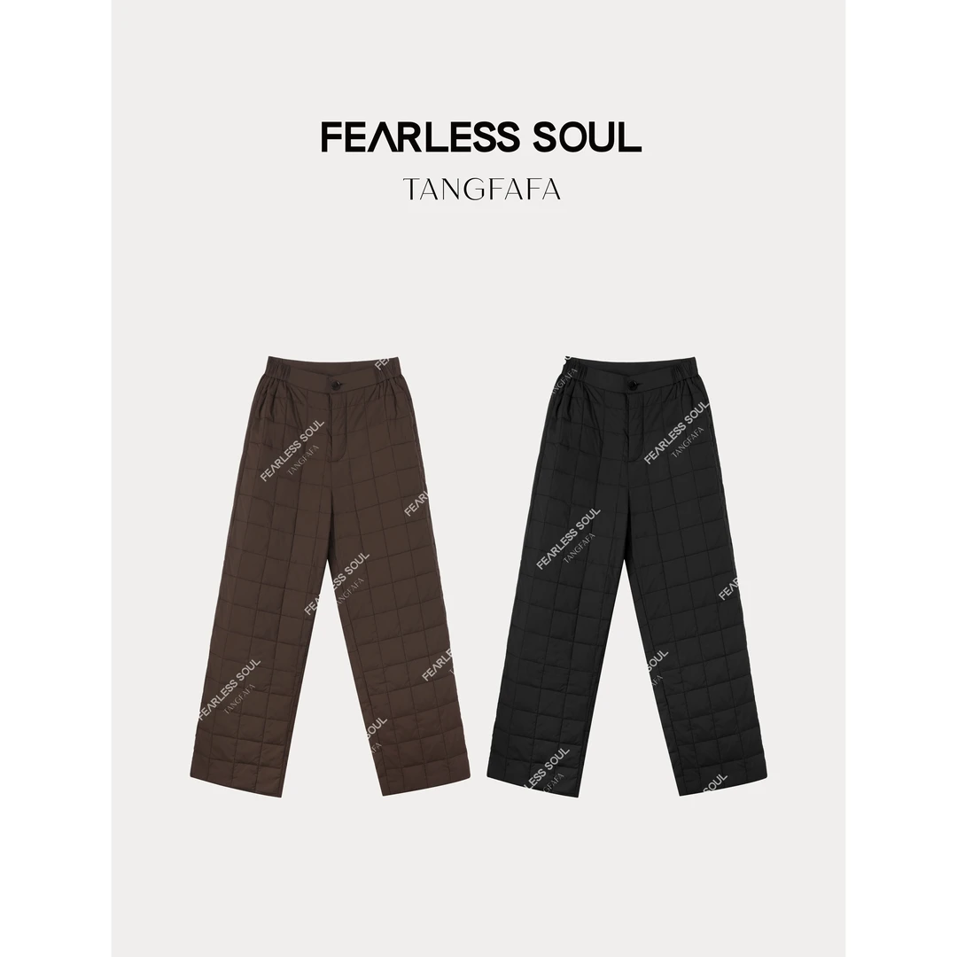 TFF X FS 冬季保暖别致正方格棉裤 824FP317 =