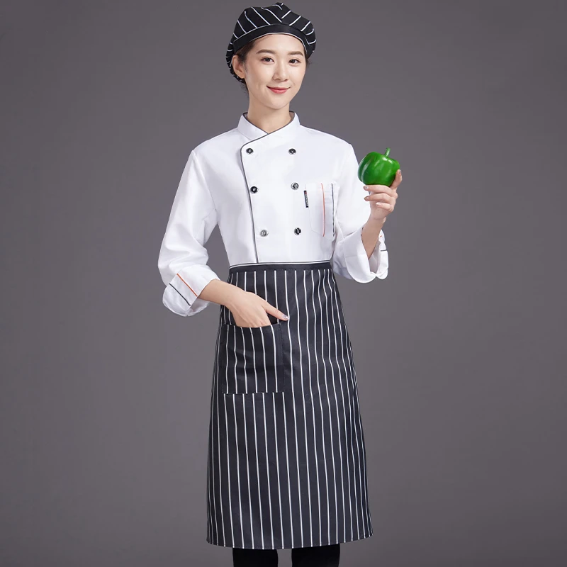 厨师工作服女长袖餐饮餐厅食堂蛋糕店西点烘焙师厨房短袖衣服定制