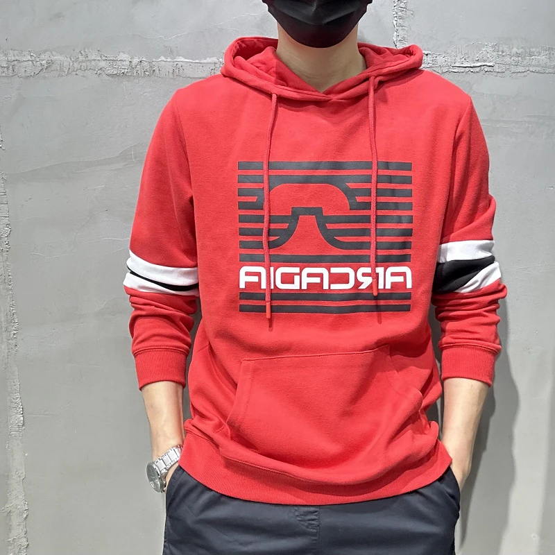 好货不贵！西班牙订单秋冬男女情侣百搭时尚复古印花连帽卫衣帽衫