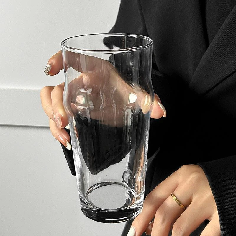 奥禾饮品杯ins网红餐厅果汁杯气泡水杯创意玻璃杯奶茶杯冰拿铁咖