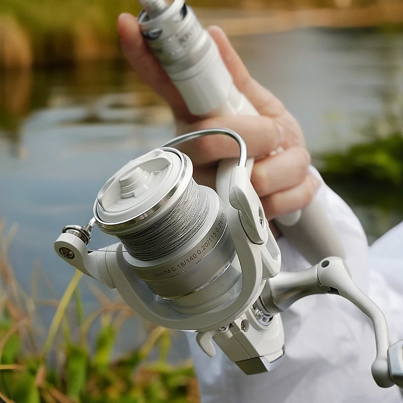 皓顿微物路亚纺车轮2024新款小白轮 金属远投渔轮 海竿轮 ET