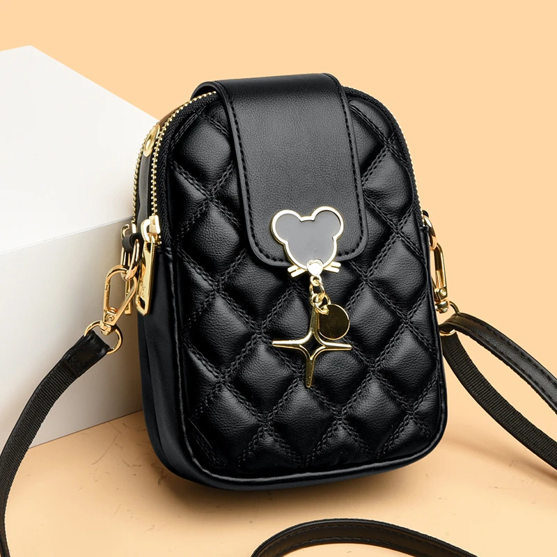 真皮单肩斜挎夏天装手机的小包包女式2024新款洋气迷你高级感百搭