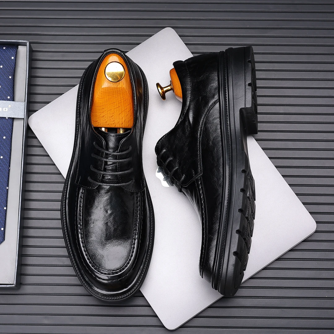 2205秋季新款真皮牛皮男士皮鞋商务休闲百搭男鞋
