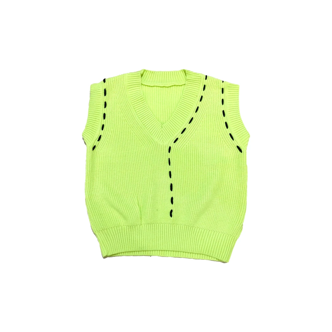 2024夏季新款宽松百搭时尚纯色针织毛衣吊带背心5414