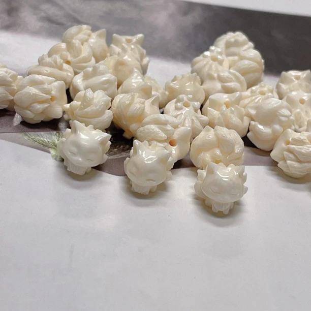 猛犸牙九尾狐11*9mm配饰编号：xy102支持复检假一赔四