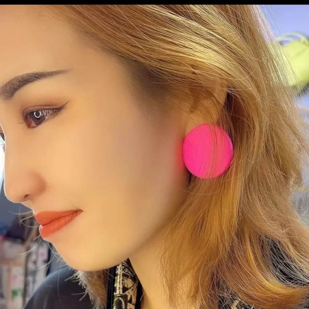 非金属耳饰 《雪儿宠粉》时尚气质百搭糖果色耳环简约洋气减龄