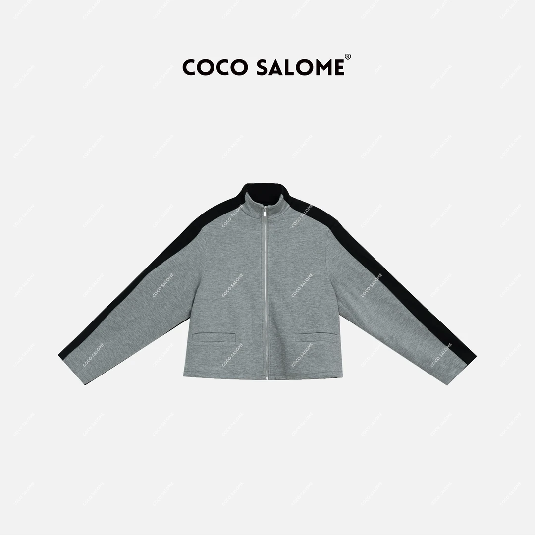 COCO SALOME⒀【6877】洋气潮牌街头时尚连帽服外套6877