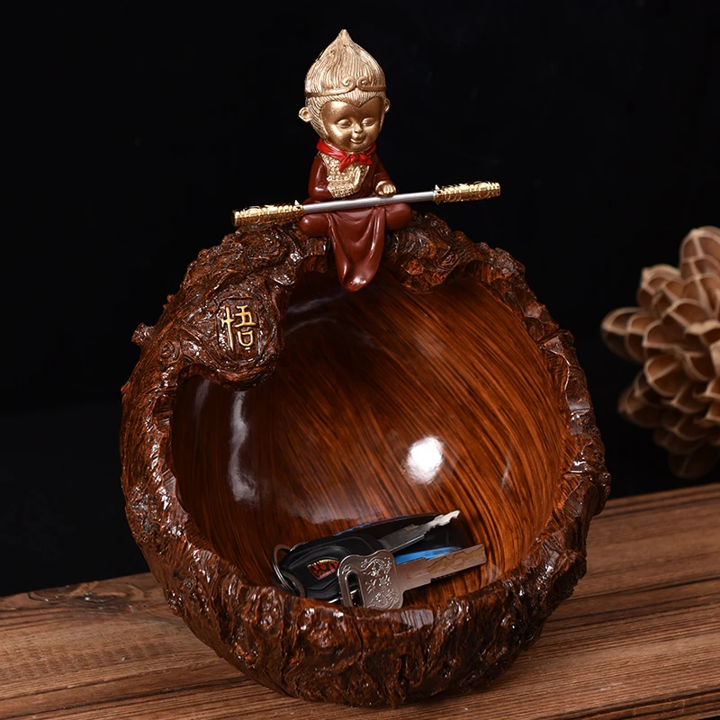 新款孙悟空收纳盒进门入户玄关放钥匙家用轻奢新中式桌面装饰摆件