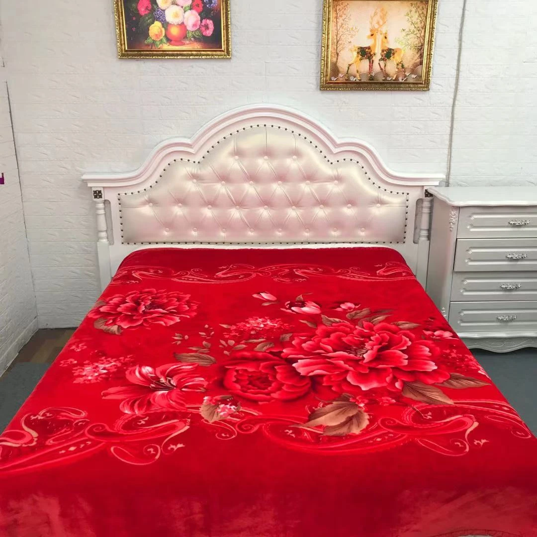 【雍荣华贵大红】云毯绒貂绒盖毯床盖家用孤品微瑕