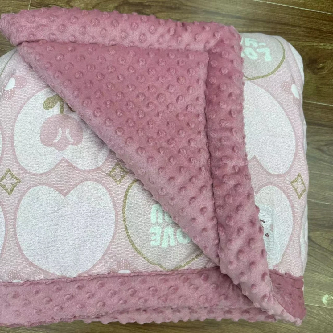 150*200 A类仿羊绒豆豆被家用柔软豆豆绒双面加厚棉被夹棉奶绒