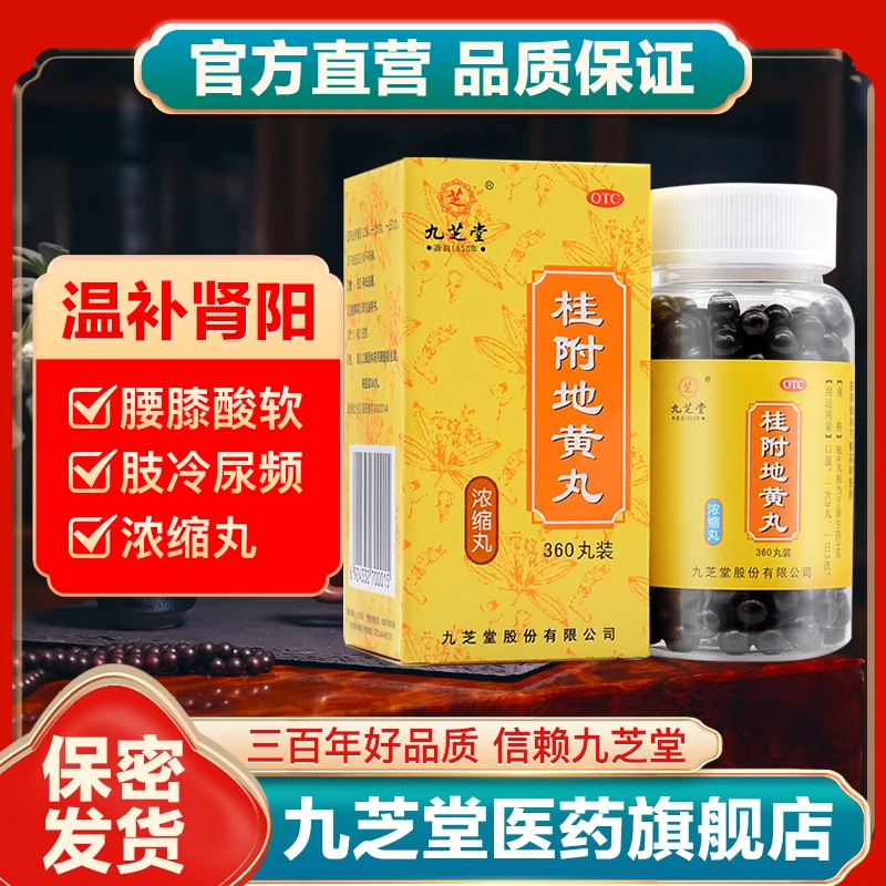 九芝堂桂附地黄丸(浓缩丸)360丸 温补肾阳 用于腰膝酸软 肢冷尿频