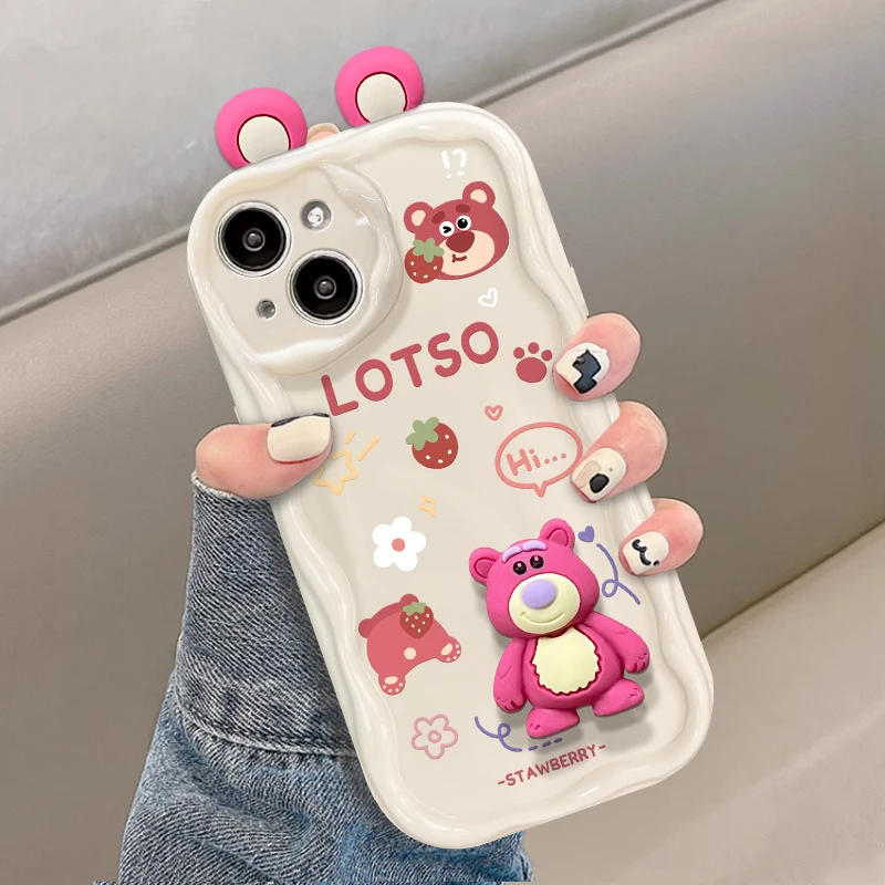 大耳小粉熊适用苹果vivo华为oppo小米iPhone15新款小众手机壳