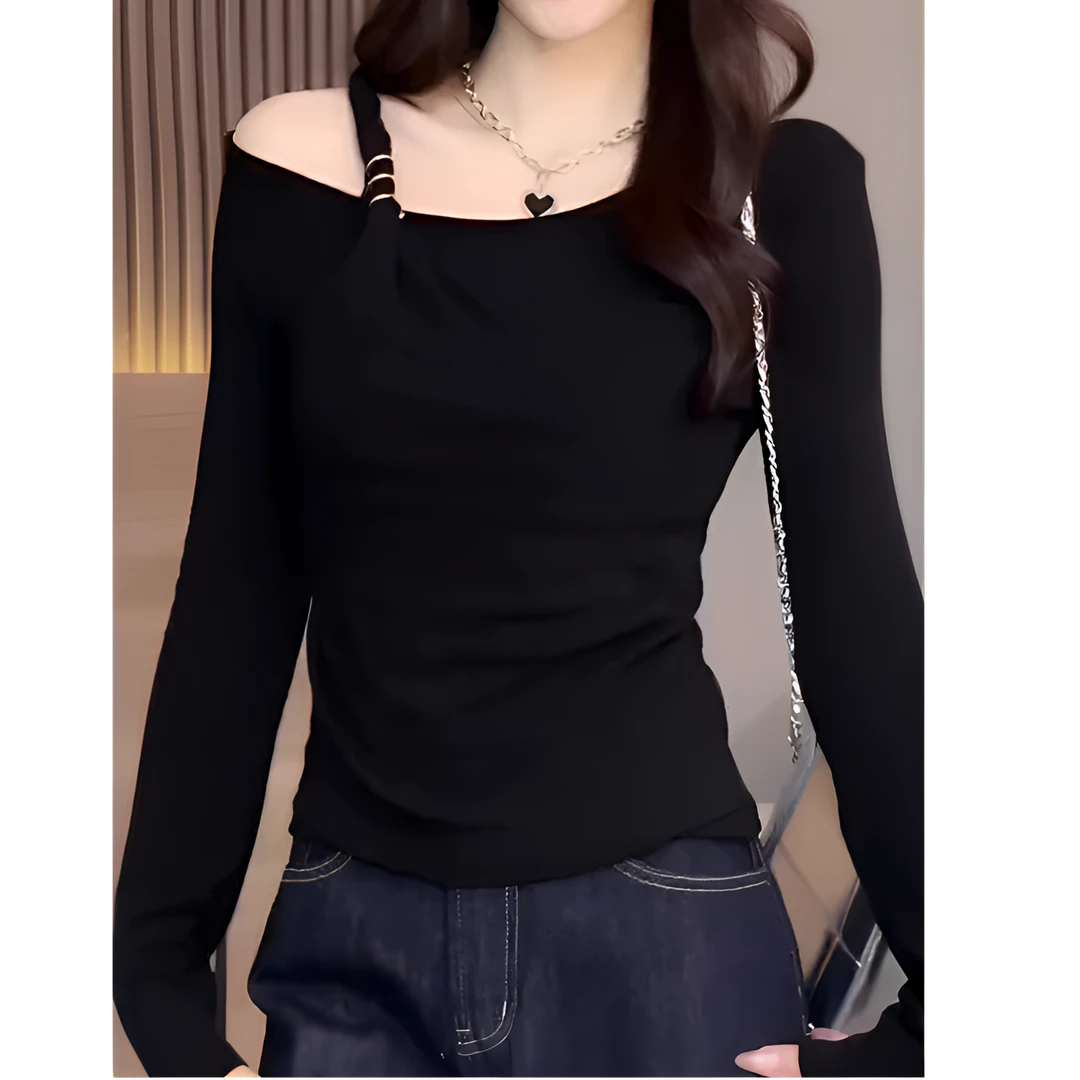 胖妹妹女款大码显瘦遮肚子内搭T恤女纯色收腰推荐春装洋气