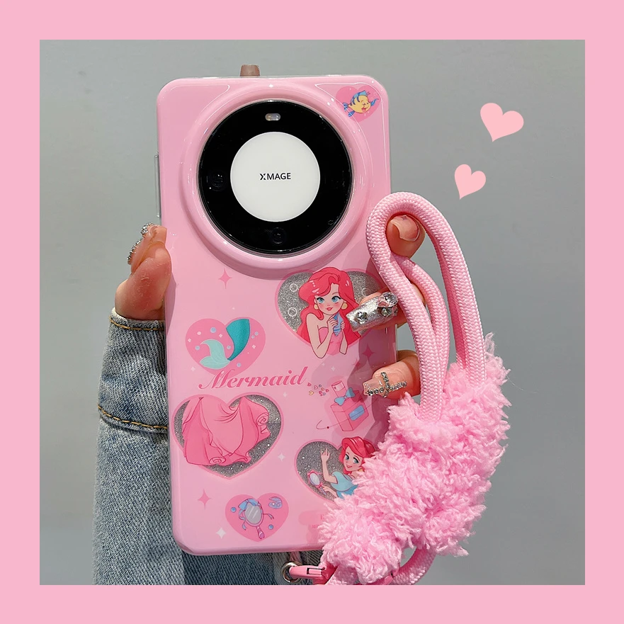 可爱卡通闪粉公主华为mate60pro手机壳mate40/50pro双层IMDp60pro