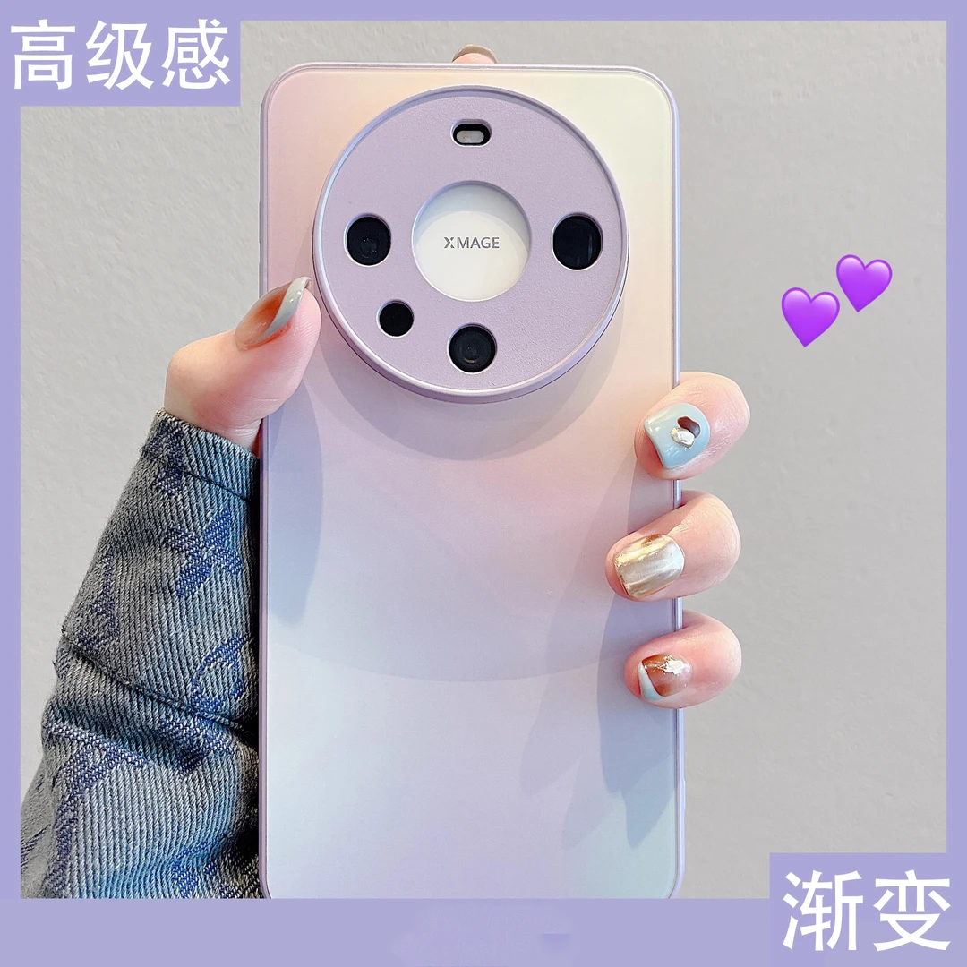 渐变镭射晕染适用华为mate60pro手机壳情侣mate40/50pro防滑p6050
