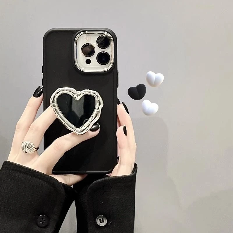 爱心镜子华为mate40/50pro保护套p60pro新款p50辣妹nova10/11日韩