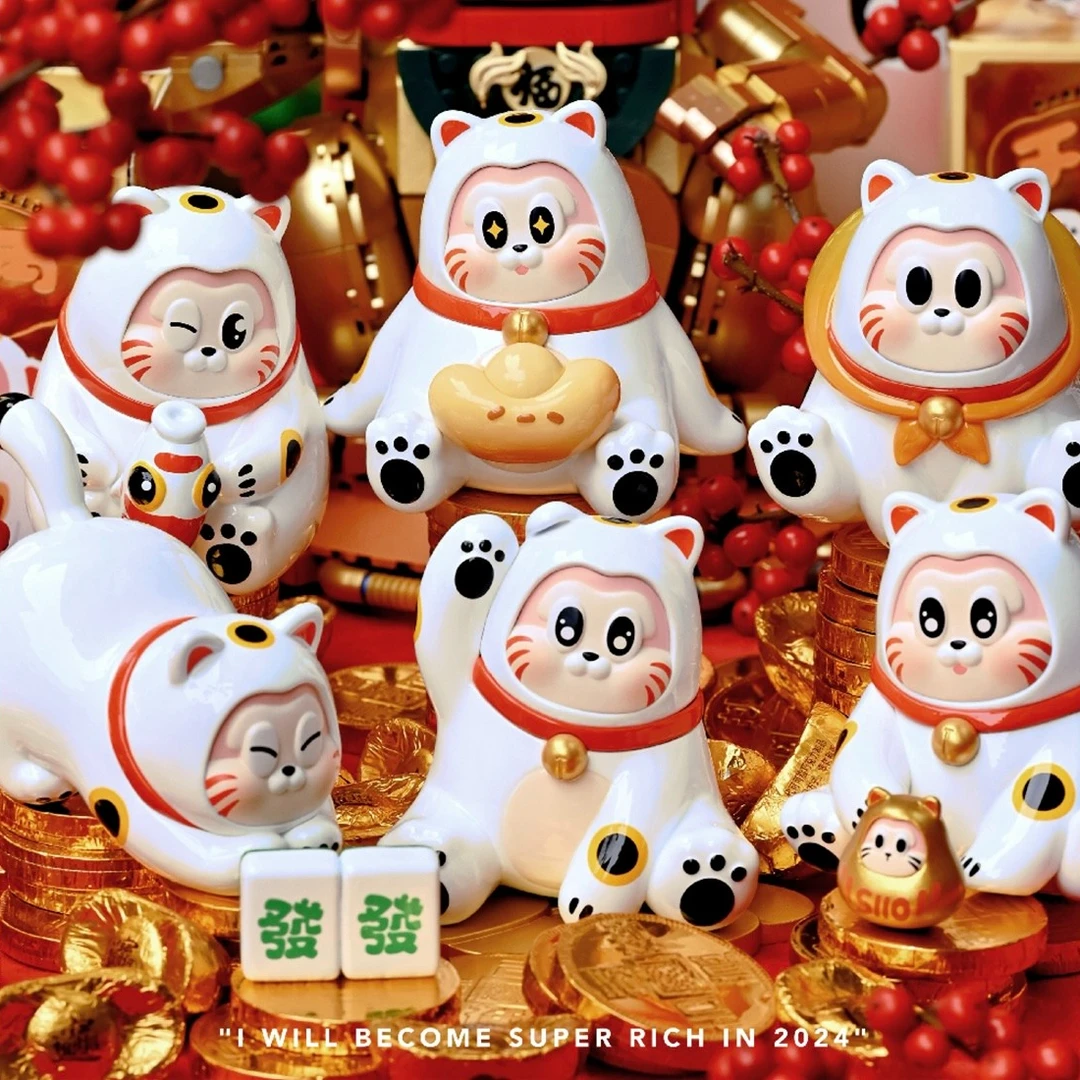【优豆拆盒】正版the sllo招财猫系列盲盒潮玩手办摆件