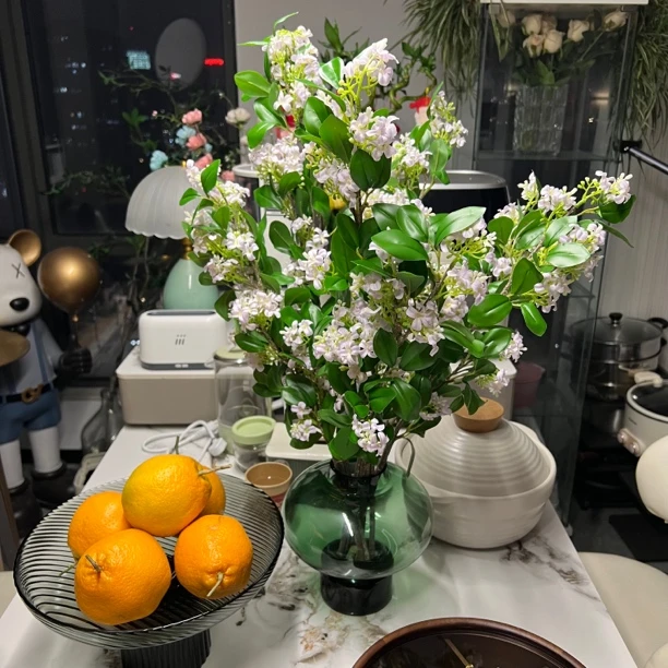 千里香花紫色丁香假花文心兰仿真花客厅装饰花绢花插花