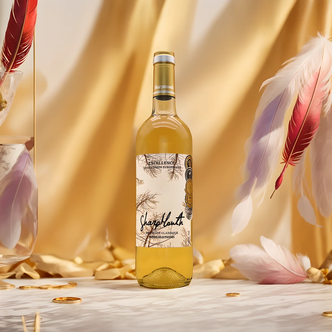 法国进口白葡萄酒半甜型1瓶高档批发送礼12度