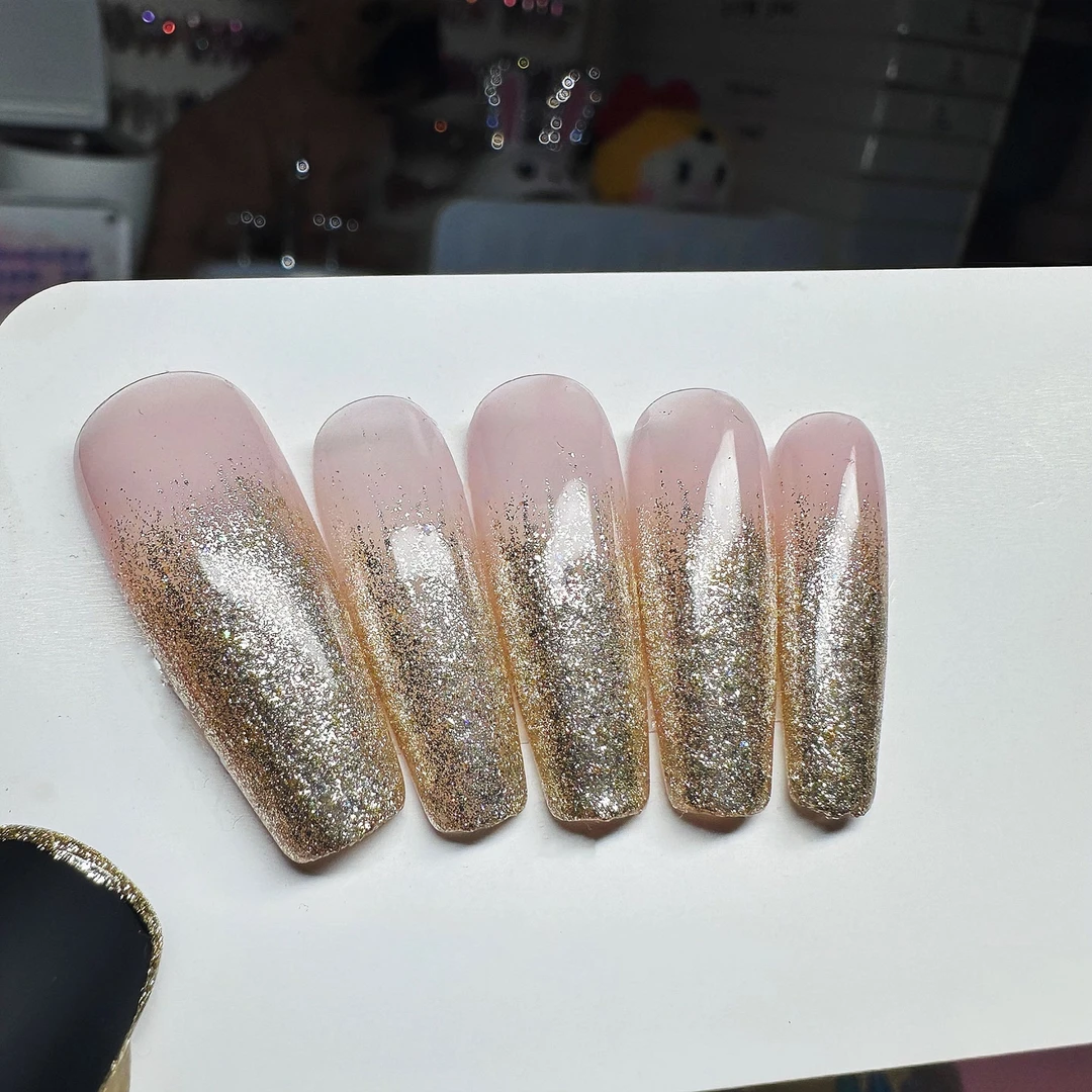 语菲老师优选 美甲特调高密金/银组合5g 美甲罐装甲油胶