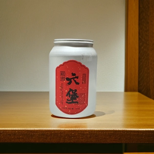 小雨品茶【六堡茶】2000年广西梧州黑茶500克铝罐包装