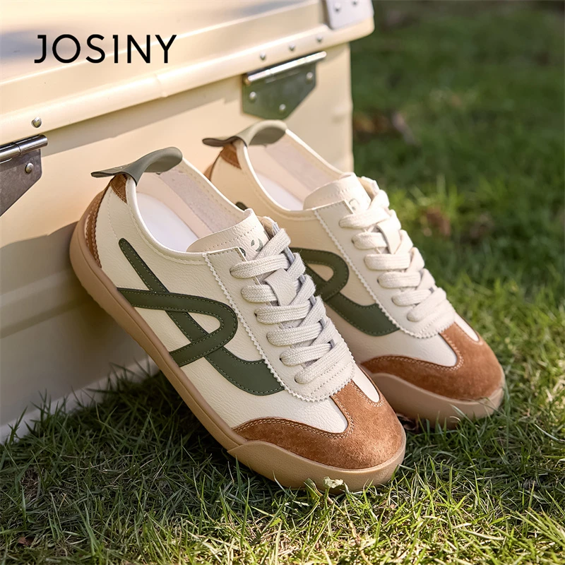 卓诗尼德训鞋女式2025秋季新款轻便软底爆款厚底小白鞋运动休闲鞋