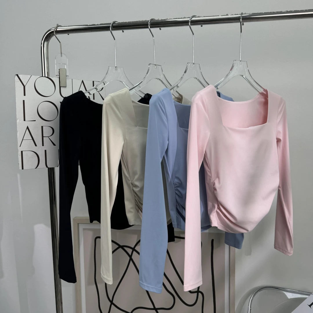 瑜伽服瑜伽T恤长袖显瘦运动