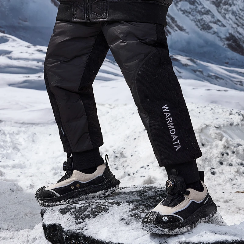 鸭鸭精选男女童品牌秋冬中大童保暖休闲加厚羽绒裤G007