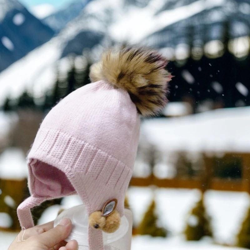 0~12月小宝宝护耳小帽外贸款小宝戴洋气公主风可爱小兔子耳饰柔软