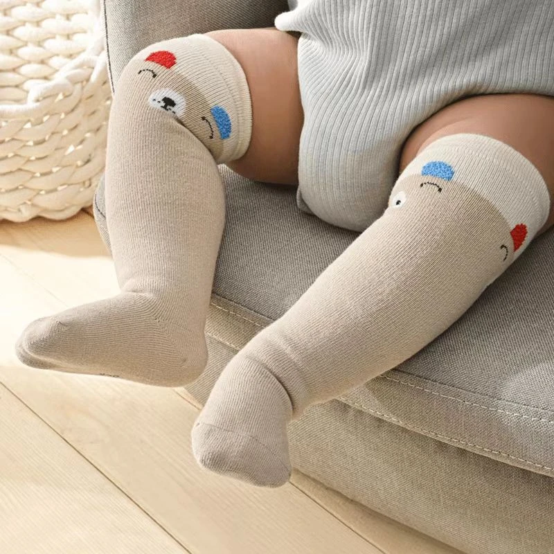 0-3岁婴幼儿婴儿卡通宝宝松口过膝长筒袜袜子婴儿长筒袜新生儿