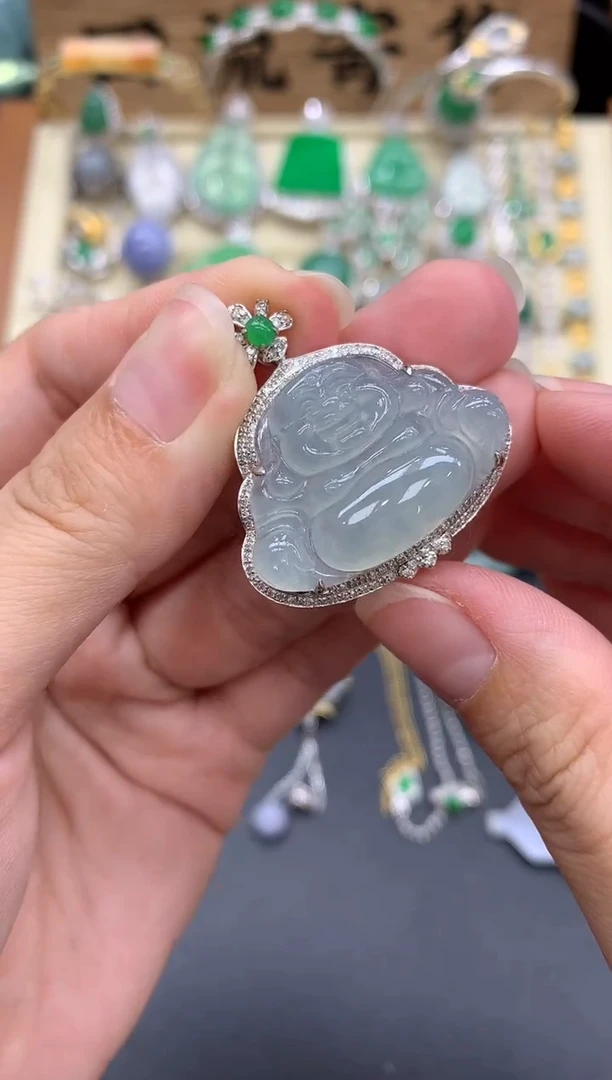 【闪购商品】翡翠颈饰18K金镶嵌446-中国好珍宝
