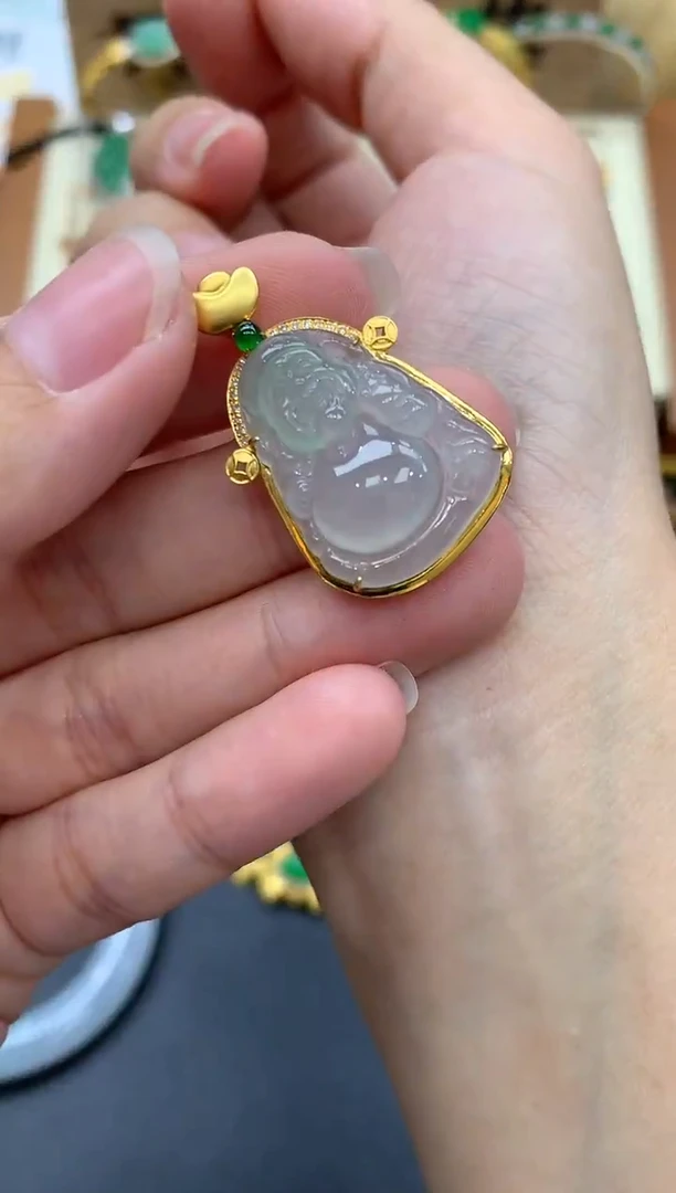 【闪购商品】翡翠颈饰18K金镶嵌471-中国好珍宝