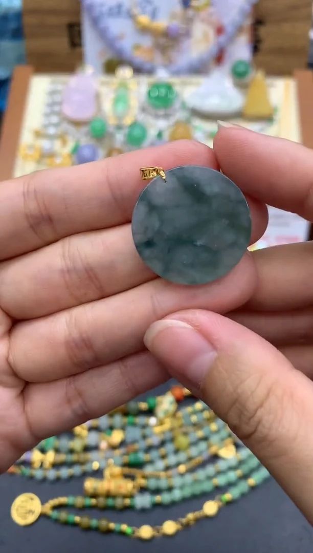 【闪购商品】翡翠颈饰18K金镶嵌144-中国好珍宝