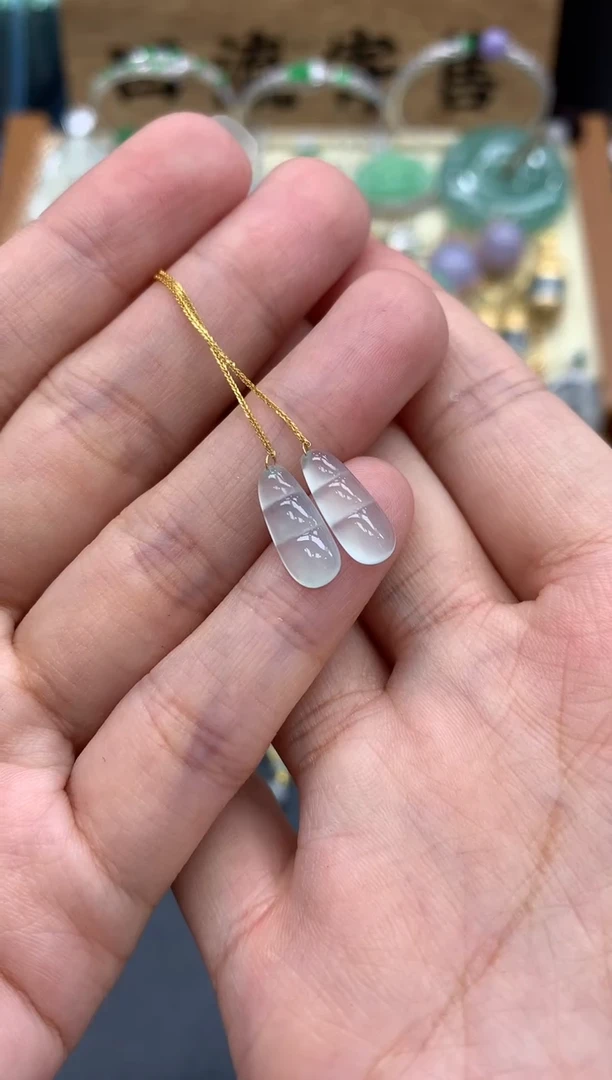 【闪购商品】翡翠耳饰18K金镶嵌205-中国好珍宝