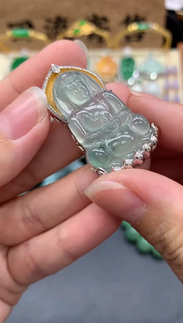 【闪购商品】翡翠颈饰18K金镶嵌437-多人